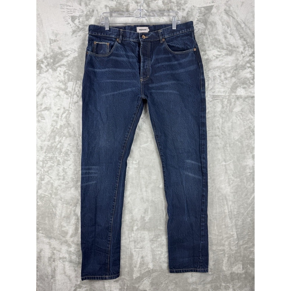 Taylor‎ Stitch Slim Selvedge Button Fly Jeans Dark Wash Mens 36 (fits 36x32)